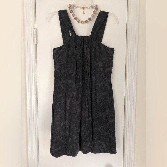 BANANA REPUBLIC Black & Gray Silk Sheath Dress NWT - Picture 3 of 8